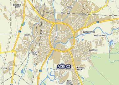 mapa hradec kralove axis-cz